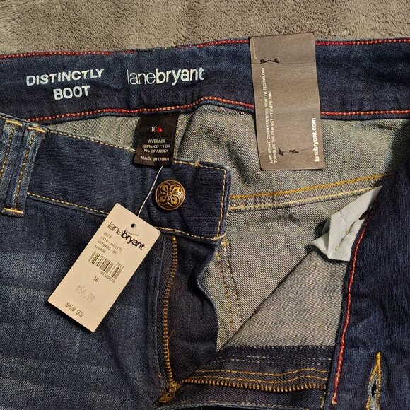 Lane Bryant Distinctly Boot Dark Wash Jeans Size 16 - Picture 6 of 9